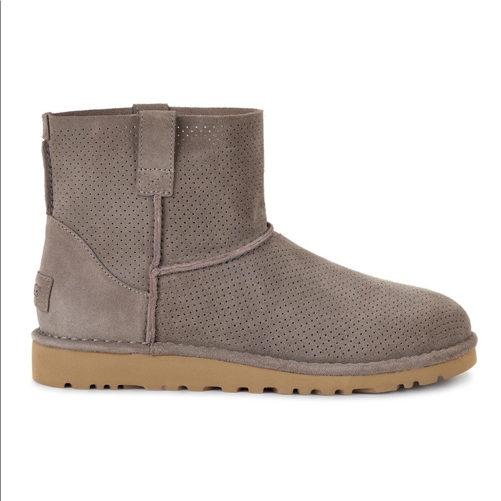 UGG Women's Classic Unlined Mini Perf Boot | Mole | Size: 6 | Like NEW condition